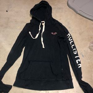 Hollister Navy blue long sleeve w/hood